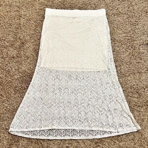 [Torrid] Ivory Crochet Lacey Skirt Boho PullOn Boho Beachy Cottagecore 2X